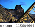 Illumination of the Louvre Museum in Paris, France 115604694