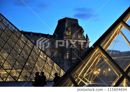 Illumination of the Louvre Museum in Paris, France Illumination of the Louvre Museum in Paris, France 115604694