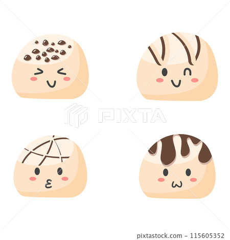 cute chocolate cartoon style  115605352