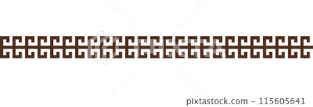 Greek key seamless border pattern Decorative ancient meander Greek key seamless border pattern Decorative ancient meander 115605641