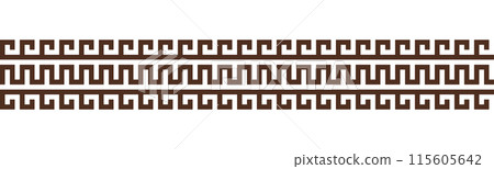Greek key seamless border pattern Decorative ancient meander Greek key seamless border pattern Decorative ancient meander 115605642