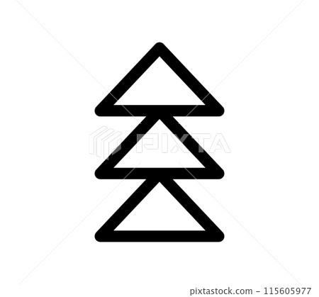 Simple triangle arrow icon 115605977