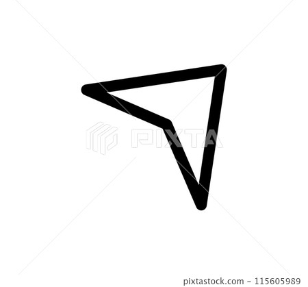 Simple triangle arrow icon Simple triangle arrow icon 115605989
