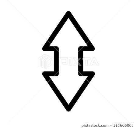 Simple double arrow icon 115606005