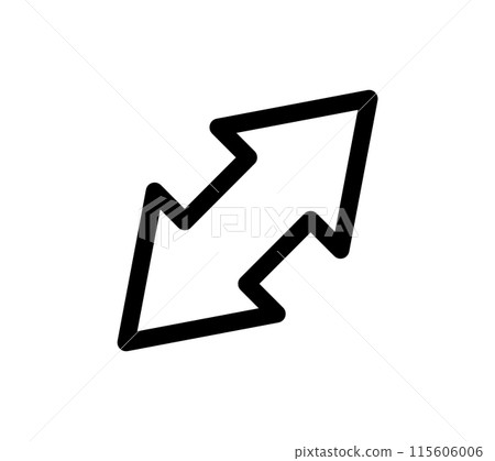 Simple double arrow icon Simple double arrow icon 115606006