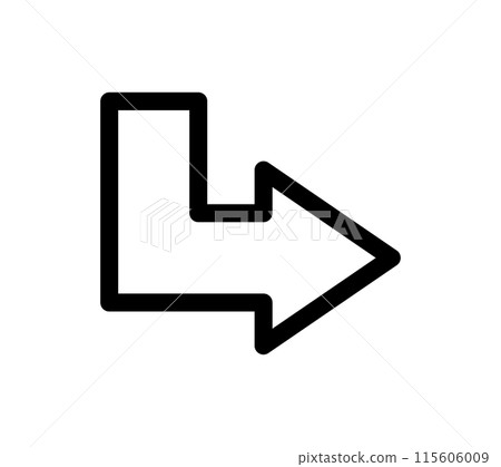 Simple arrow icon Simple arrow icon 115606009