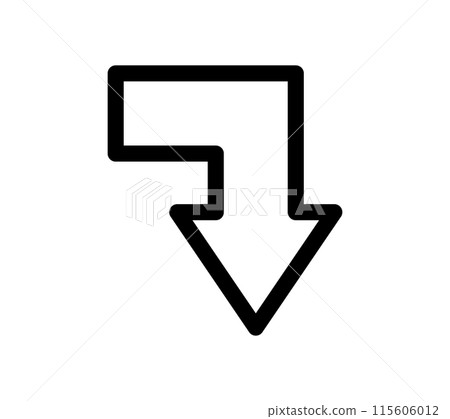Simple arrow icon 115606012