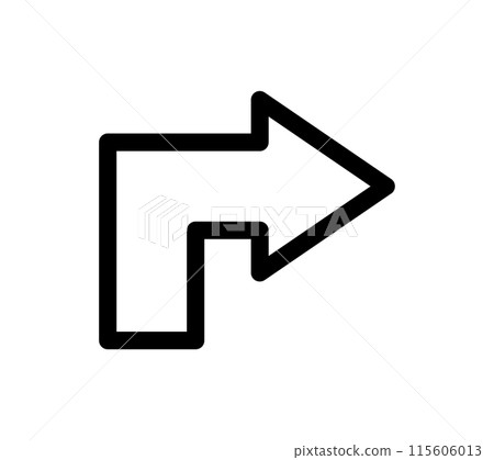 Simple arrow icon Simple arrow icon 115606013