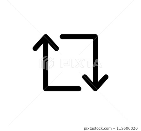 Simple rotating arrow icon - Stock Illustration [115606020] - PIXTA