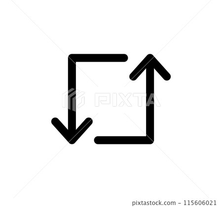 Simple rotating arrow icon 115606021
