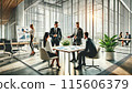 Modern office during project discussion 115606379