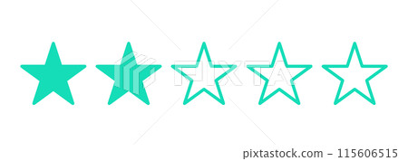 簡單的綠色兩星標記 115606515