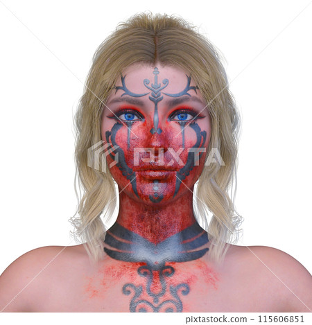 女人的臉的特寫 女人的臉的特寫 115606851