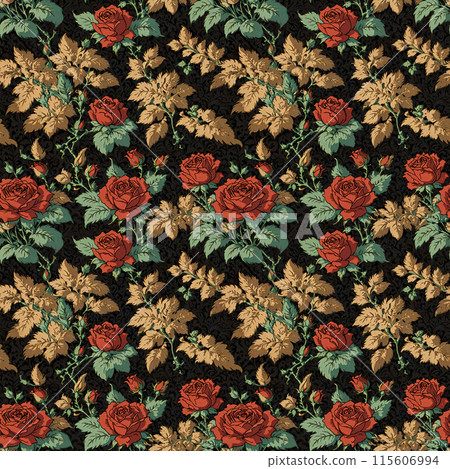 Seamless material - repeatable elegant rose fabric art (3) 115606994
