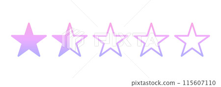 Pink gradation | 1.5 star mark Pink gradation | 1.5 star mark 115607110