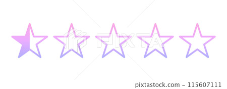 Pink gradation | 0.5 star mark Pink gradation | 0.5 star mark 115607111