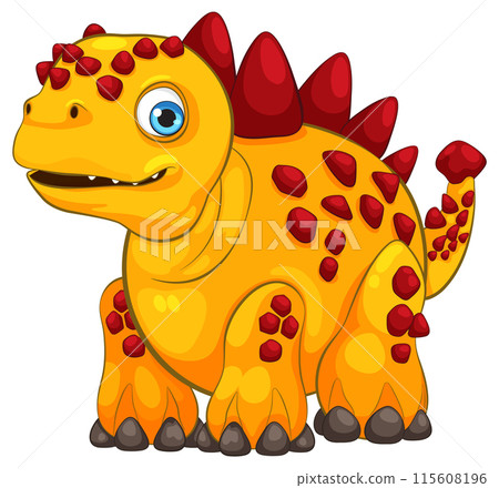 Cute Cartoon Dinosaur Illustration Cute Cartoon Dinosaur Illustration 115608196