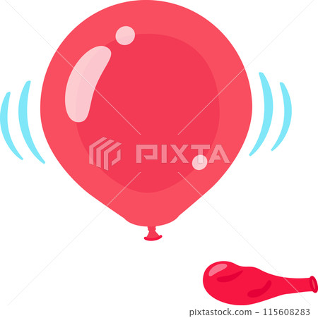 充氣橡膠氣球和未充氣橡膠氣球 充氣橡膠氣球和未充氣橡膠氣球 115608283