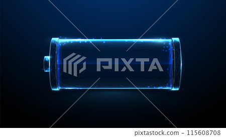 Neon lithium battery glowing icon. Recharging power energy technology. Vector illustration Neon lithium battery glowing icon. Recharging power energy technology. Vector illustration 115608708