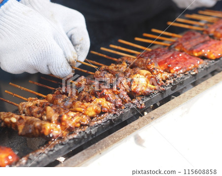 Summer festival, Doyo no Ushi Day, hands grilling eel 115608858