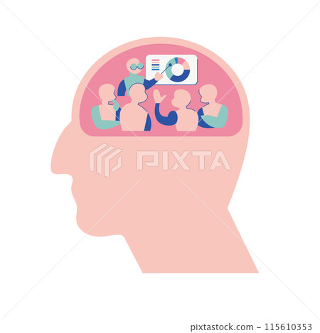 Brain meeting, organizing thoughts, working memory Brain meeting, organizing thoughts, working memory 115610353