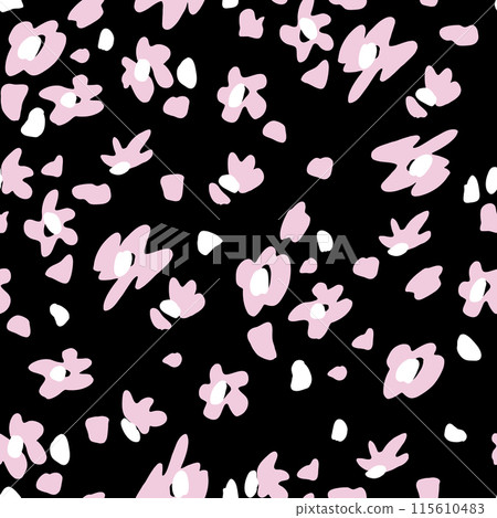 Leopard seamless pattern. Abstract flower spots. Animalistic vector background. Leopard seamless pattern. Abstract flower spots. Animalistic vector background. 115610483