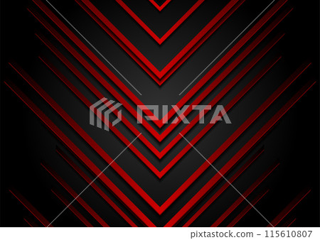 Red paper arrows abstract technology background 115610807