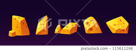 Gold nugget blocks of different shape. 115611298