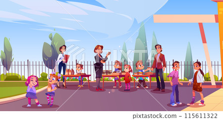 Spring small fair festival and market in school Spring small fair festival and market in school 115611322