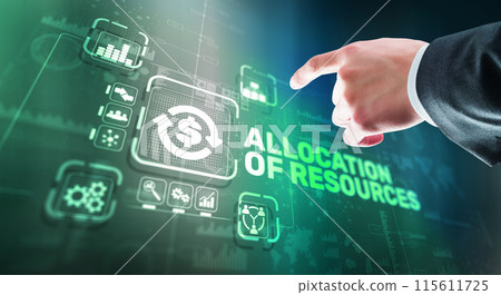 Allocation of Resources. Marketing Planning Strategy Concept. Business Technology 115611725