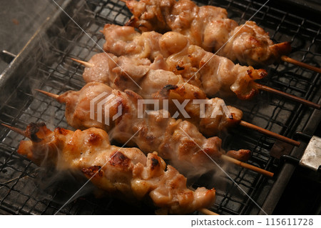 A scene of grilling yakitori at home A scene of grilling yakitori at home 115611728
