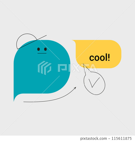 cool message bubbles template 115611875