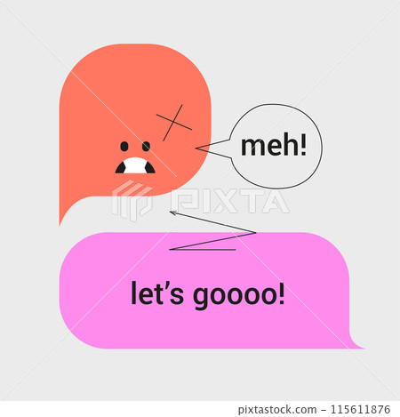 funny dialogue bubbles template 115611876