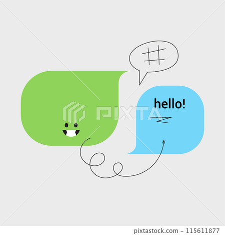 funny speech bubbles template 115611877