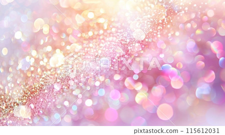 Pink and gold glittering fantasy background 115612031