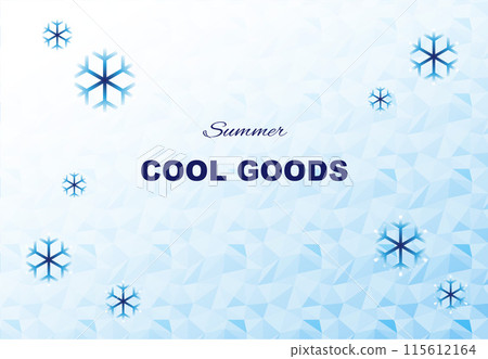 Cool polygon style background illustration material Vector Summer Cool Goods Snowflake 115612164