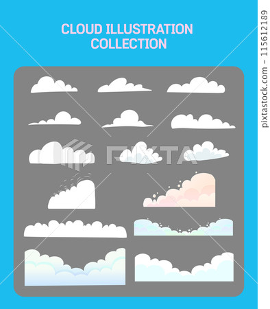 Cloud used for background and design - illustrations in various forms Cloud used for background and design - illustrations in various forms 115612189