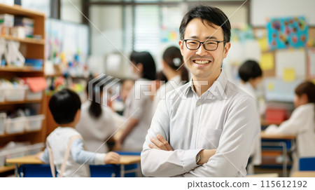 Asian teacher in Elementary school 115612192