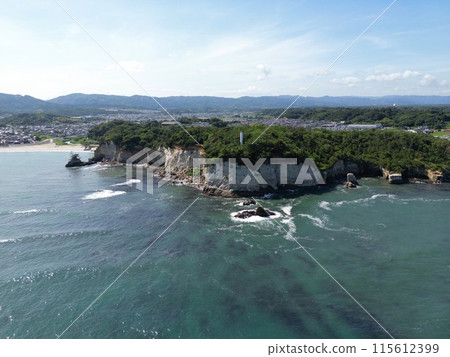 Hitachi Kawajiri Lighthouse, Ibaraki (drone aerial photography) Hitachi Kawajiri Lighthouse, Ibaraki (drone aerial photography) 115612399