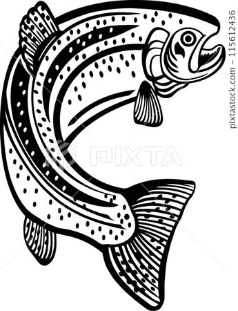Trout - American Fishes - Logo Fish Trout - American Fishes - Logo Fish 115612436