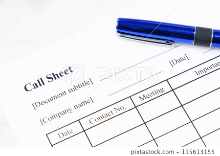 填寫預約接待管理表(Call-Sheet)並進行預約管理工作 填寫預約接待管理表(Call-Sheet)並進行預約管理工作 115613155
