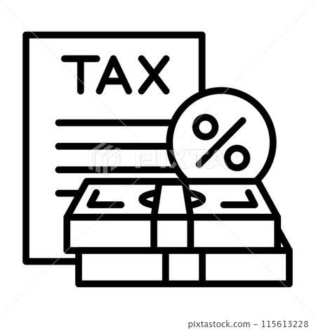Tax papers with bills written on them, stacks of bills and percentages. Tax papers with bills written on them, stacks of bills and percentages. 115613228