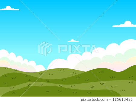 Garden, Hill Illustration - background art good for design graphics 115613455