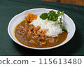 Curry and rice  115613480