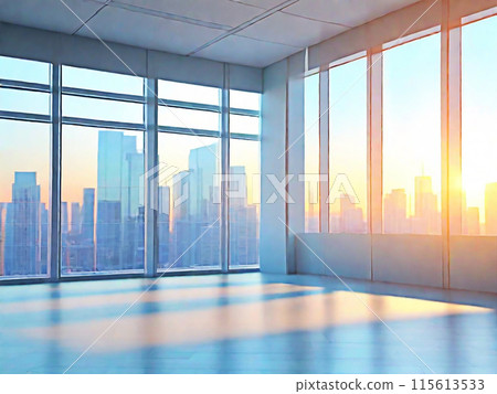 Empty blank room,hall open space interior. Business conference company background. with sunlight at the window. blurred city at the window background. Empty blank room,hall open space interior. Business conference company background. with sunlight at the window. blurred city at the window background. 115613533