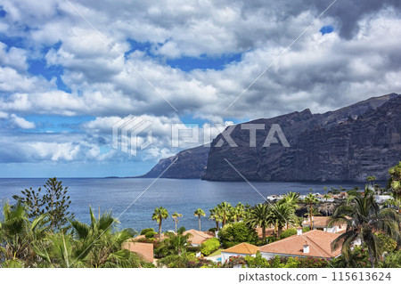High cliffs of Los Gigantos on the island of Tenerife (Spain) 115613624
