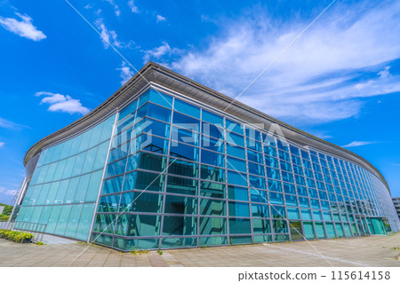 日本橫濱城市景觀，俯瞰橫濱國際泳池等。 115614158