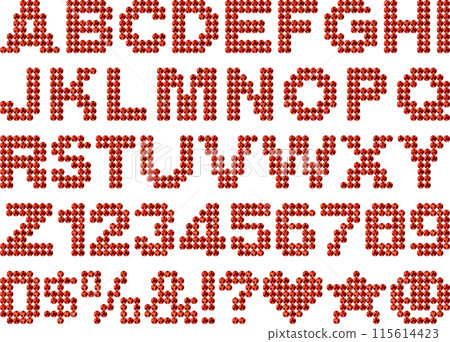Rhinestones, letters, red Rhinestones, letters, red 115614423