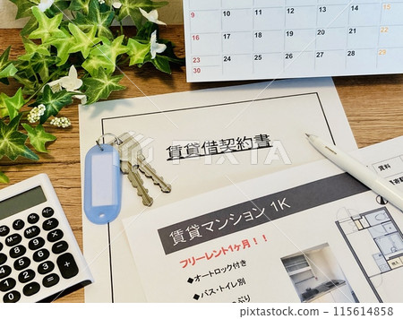 Signing a rental contract/living alone Signing a rental contract/living alone 115614858