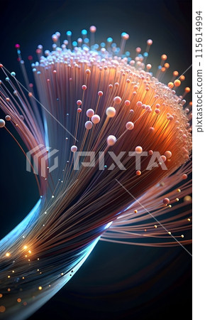 abstract glowing fiber 115614994